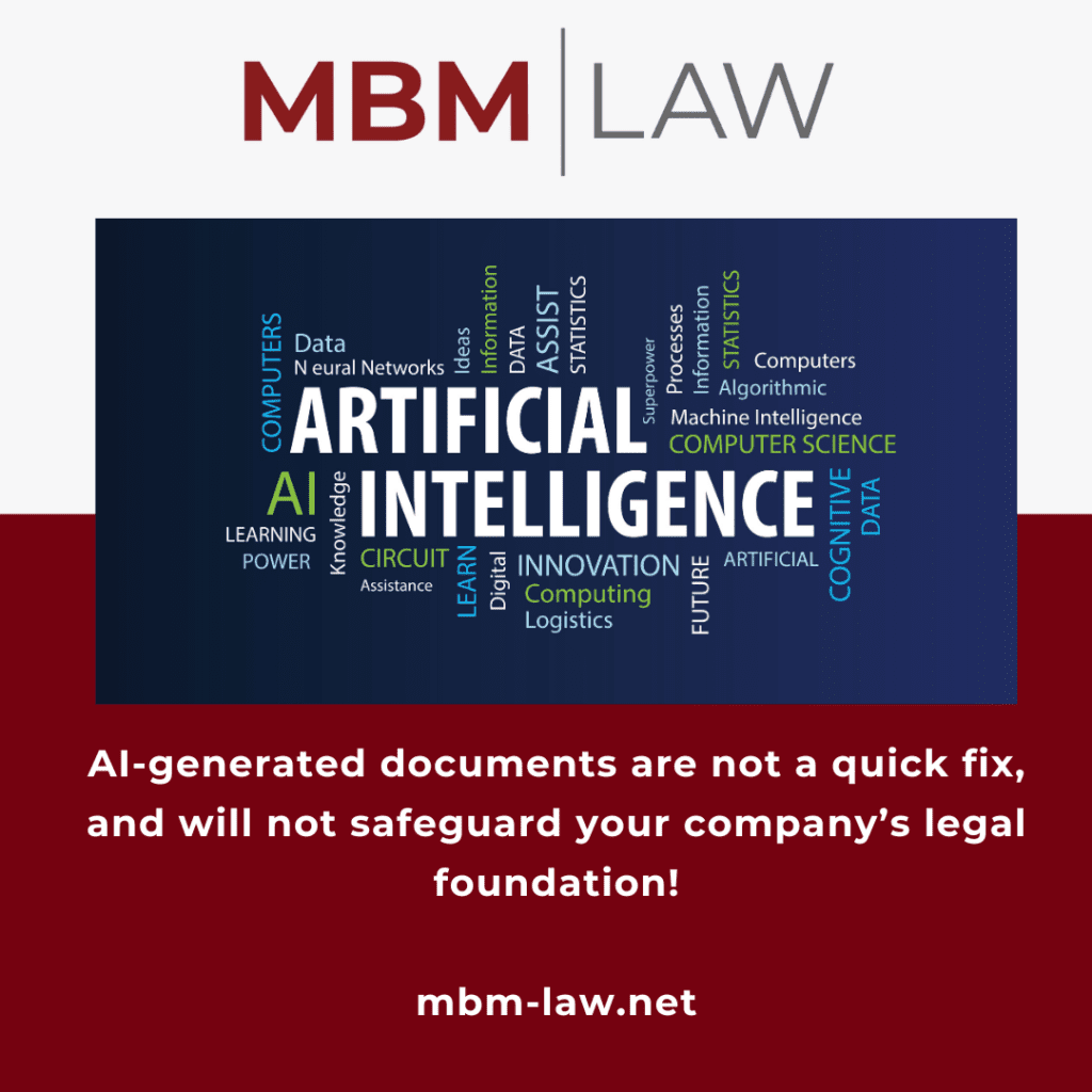 Using AI to draft legal business documents