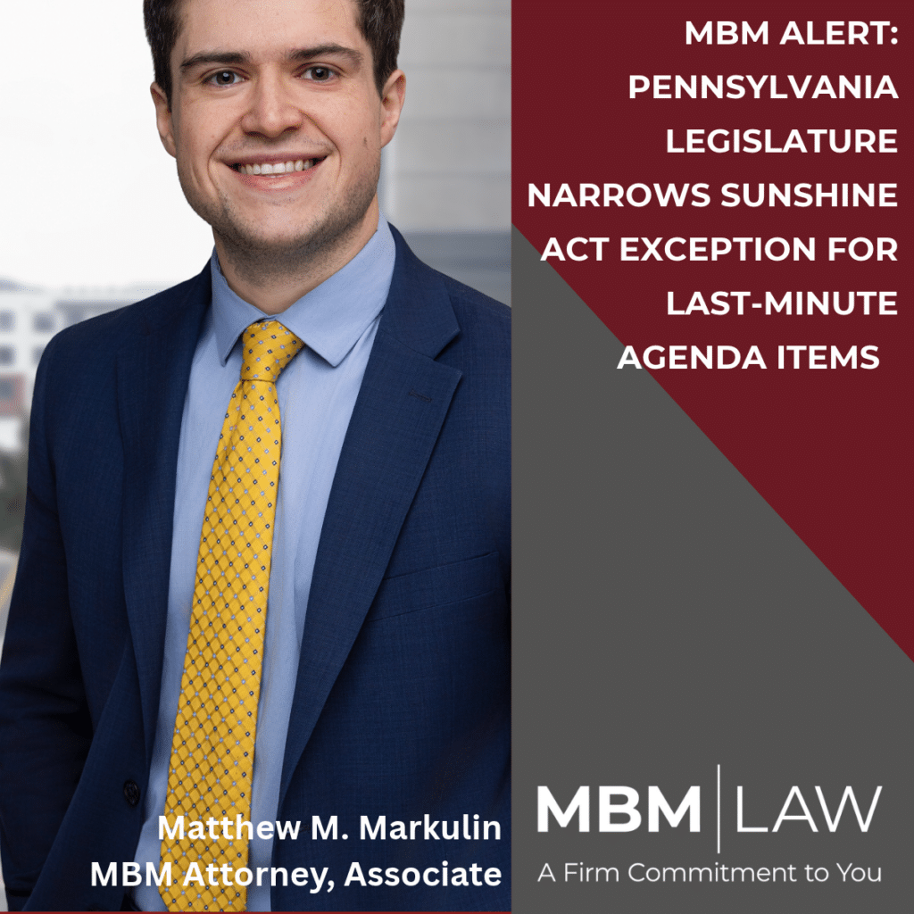 Pennsylvania Sunshine Act Law Firm